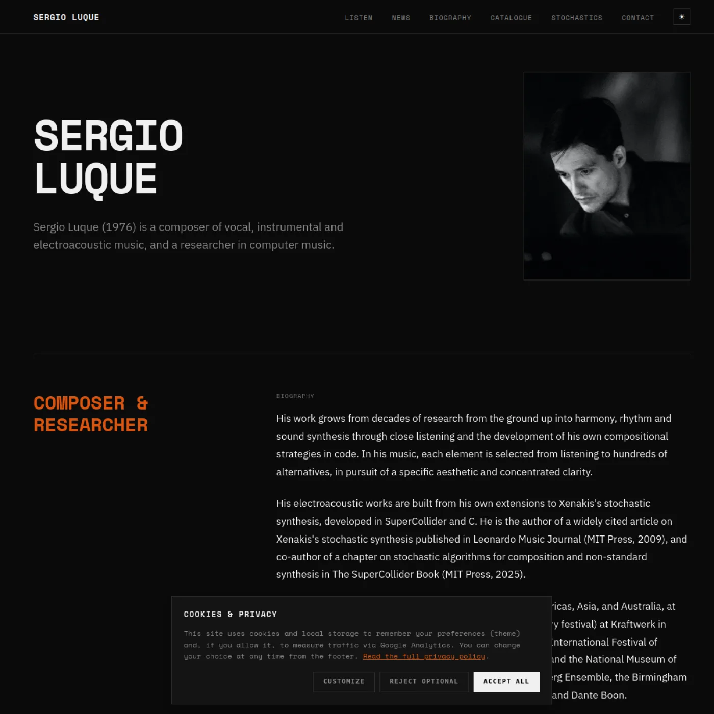 Biografía del compositor